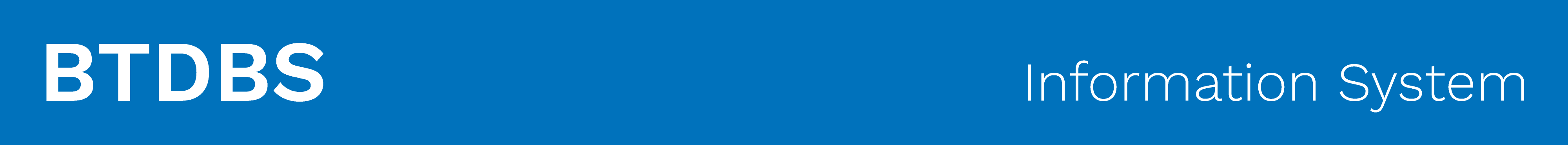 BTDBS Information System